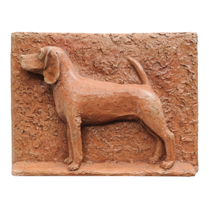 Mid 20th Century Plaster Dog Sculpture