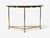 Metal LaBarge, German Modern, Demilune Console Table, Brass, Glass, Germany, 1970s For Sale - Image 7 of 14