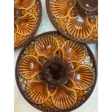 Longchamp Antique French Longchamp Faïence Oyster Plate For Sale - Image 4 of 13