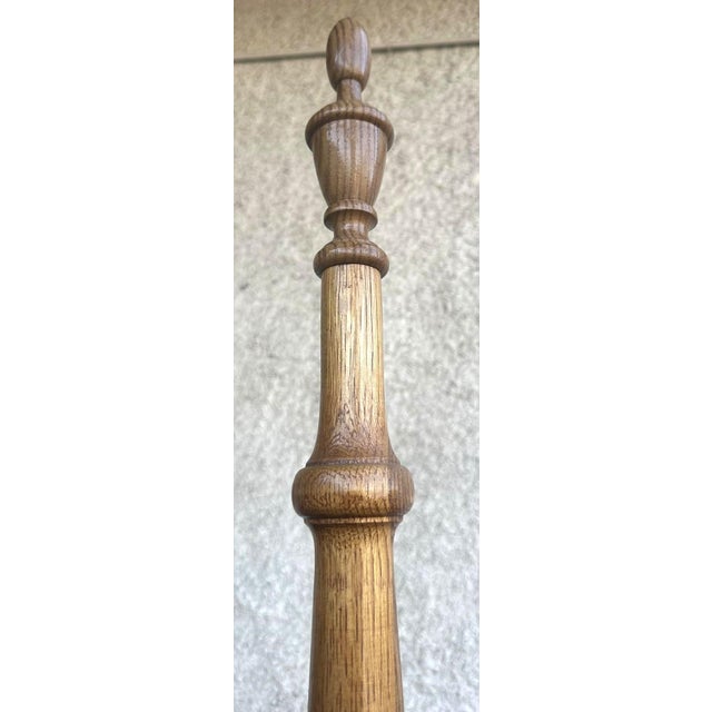 Rare Carved Solid Oak Queen Size Rice Bed Convertible to Full Size - Vintage Late 20th Century - Made in North Carolina by Kincaid For Sale - Image 10 of 10