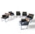 S58 Solo Chairs in Black Leather by Antonio Citterio for B&B Italia, Set of 6 For Sale - Image 12 of 17