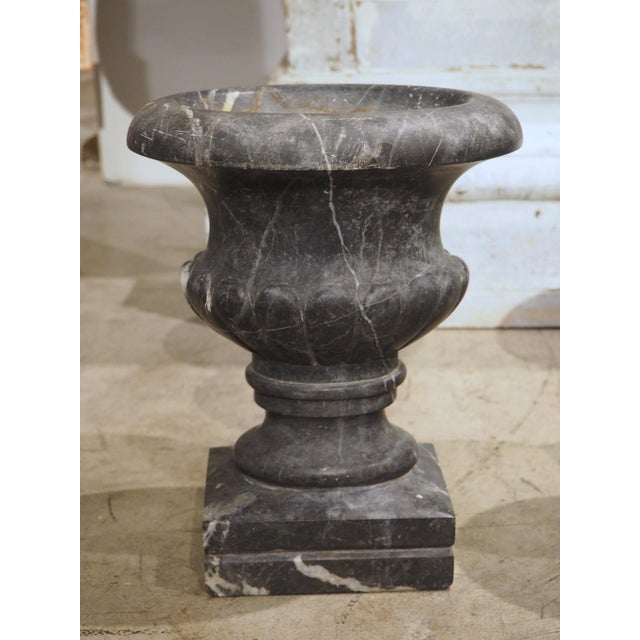 Pair of Circa 1850 French Nero Marquina Marble Table Vases For Sale In Dallas - Image 6 of 18