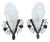 Art Deco Wall Lamps in Wrought Iron from Degué, 1930s, Set of 2 For Sale