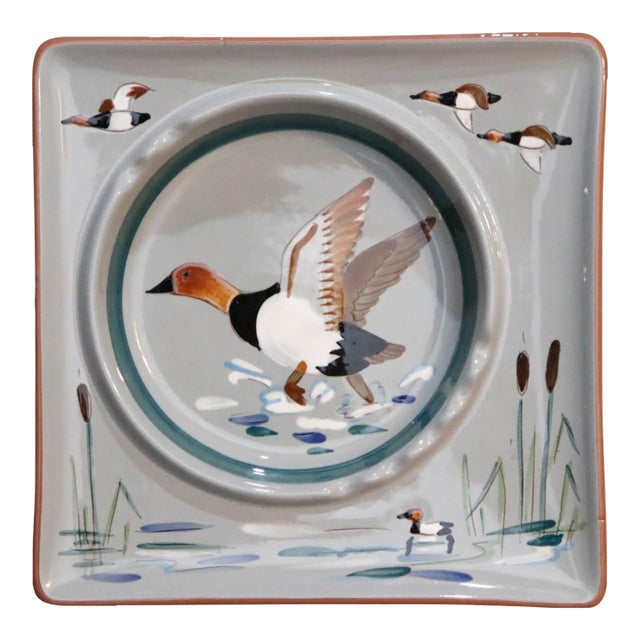 Stangl Pottery Hand Painted Mallard Ashtray For Sale