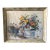 Floral Still Life Painting Print With a Rustic Frame For Sale