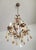Floral Five-Light Gilded Ceiling Lamp with Crystals and Murano Glass Crystal Drops, 1960s For Sale - Image 11 of 18