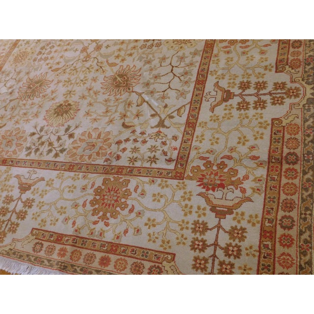 Handmade Tan Wool Pile Luxury Rug 9'2"x 12' For Sale - Image 9 of 13
