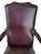Burgundy Naugahyde Queen Anne Open Armchair - Late 20th Century For Sale In San Diego - Image 6 of 11