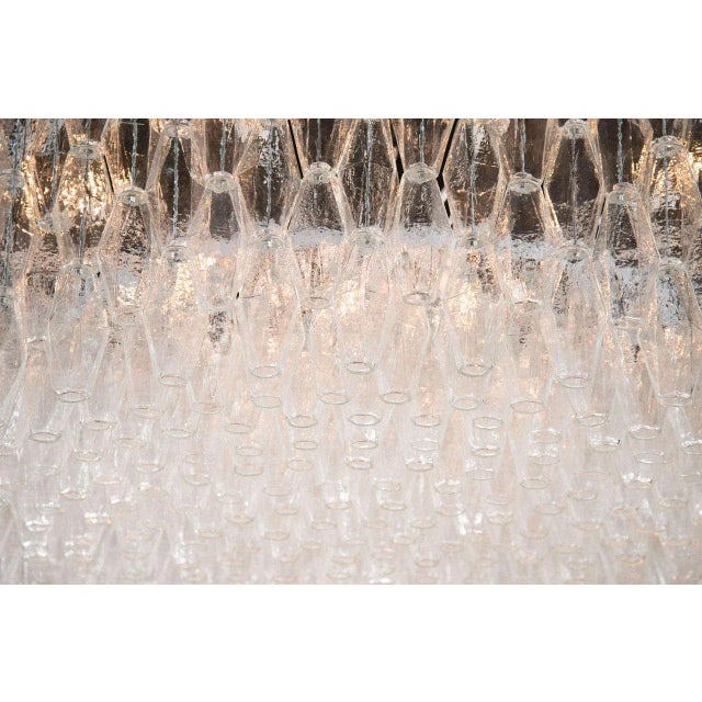 Murano, Venini & Co. Monumental Handblown Smoked Murano Glass Polyhedral Chandelier by Venini For Sale - Image 4 of 8