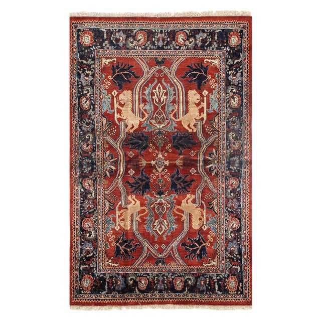 Persian Pasargad Rust Bidjar - 4' X 6' For Sale