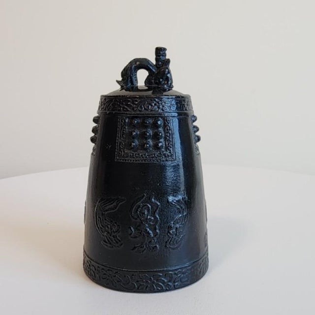Mid-Century Japanese Nanbu Tekki Architectural Temple Bell For Sale - Image 11 of 14