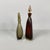 Italian modern Red and gray Murano glass bottles with cap by Venini, 1990s Pair of Murano glass decorative bottles with...