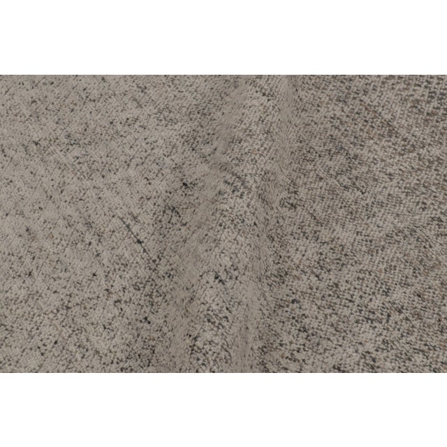 Textile Rug & Kilim’s Modern Rug in Dusty Taupe Micro-Geometric Pattern For Sale - Image 7 of 8
