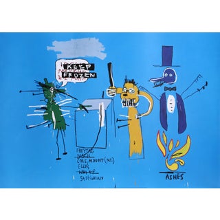Jean-Michel Basquiat - the Dingoes That Park Their Brains With Their Gum Poster 1988 For Sale