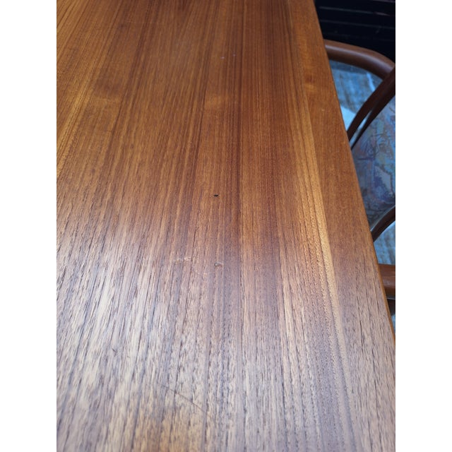 Brown 1960s MCM Danish Teak Table With Benny Linden Chairs For Sale - Image 8 of 14