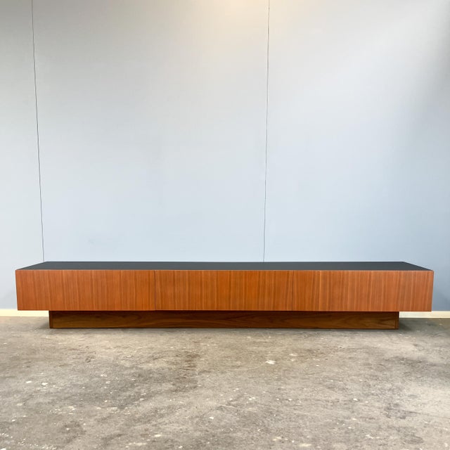 Minimalist Lowboard in Teak and Black Formica Top, 1960s For Sale - Image 10 of 14