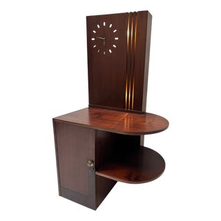 Art Deco Dry Bar with Clock, 1930s For Sale