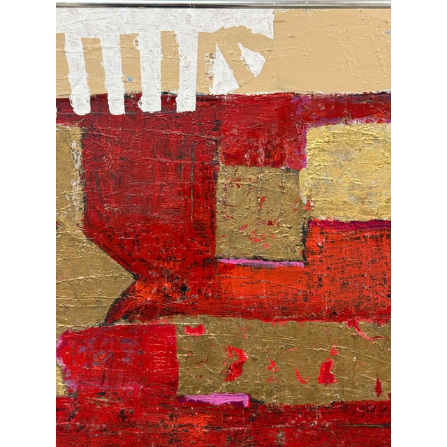 Mixed Media Metallic Abstract Original Artwork, Signed For Sale In San Francisco - Image 6 of 12