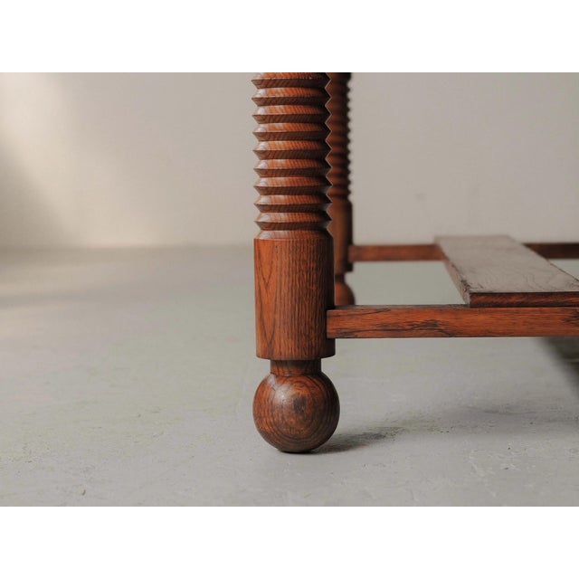 Vintage Extendable Oak Dining Table, France, 1940 For Sale - Image 16 of 18