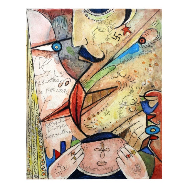 Leszek Rózga, Prostytunia, 2008, Etching and Watercolour on Paper For Sale