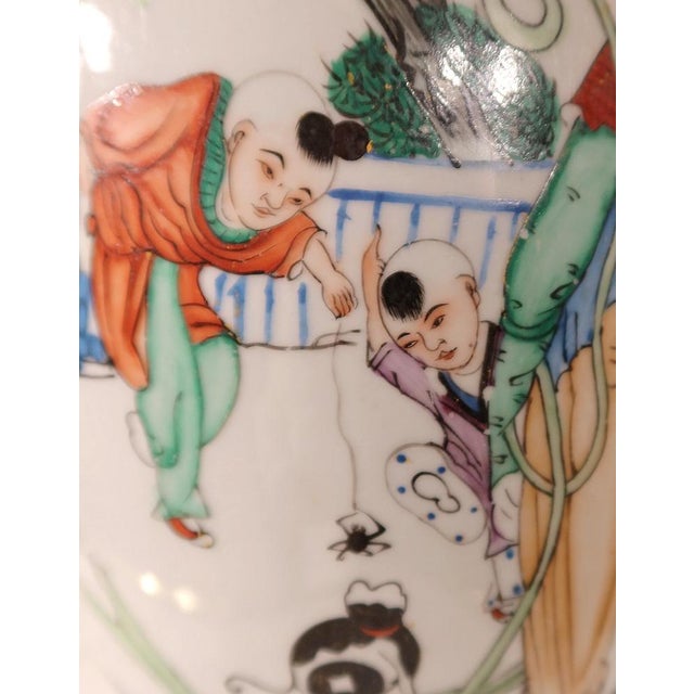 Green Porcelain Baluster Vase, China, Early 20th Cenuty For Sale - Image 8 of 18