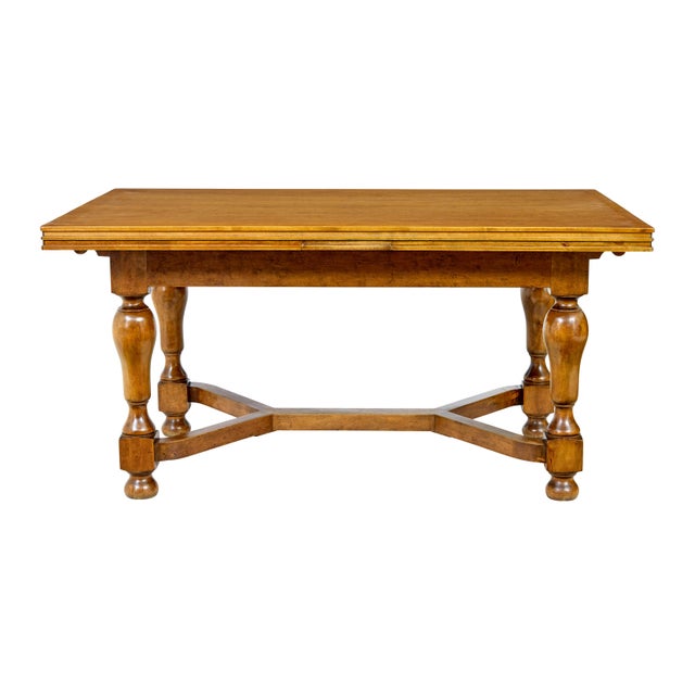 Early 20th Century Birch Extending Dining Table, 1920s For Sale - Image 9 of 11