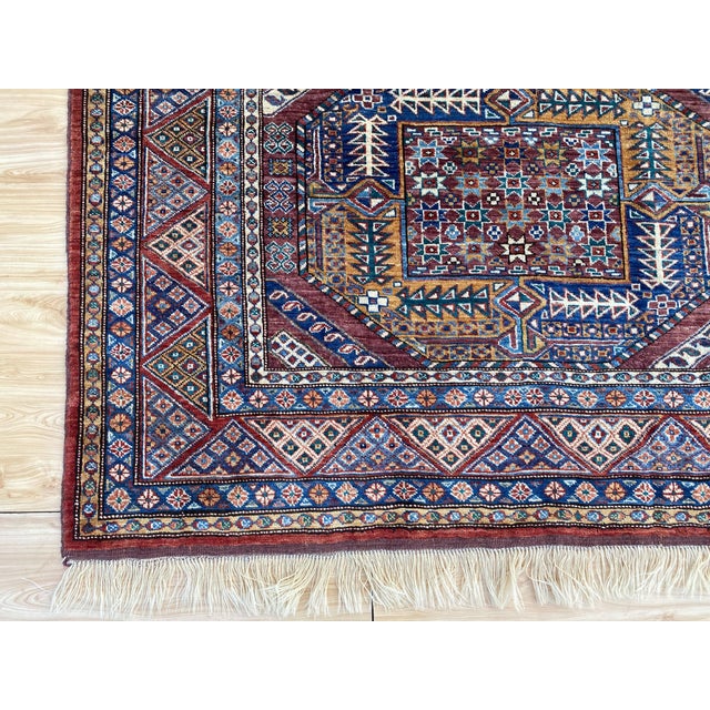 5x6 Traditional Handmade Wool Rug For Sale - Image 9 of 12