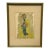 "Draped Nude" Women With Basket Expressionist Watercolor by Ron Blumberg For Sale