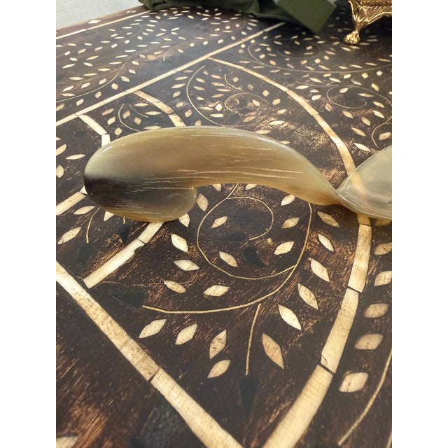 Tribal Hand Carved Horn Spoons For Sale - Image 3 of 8