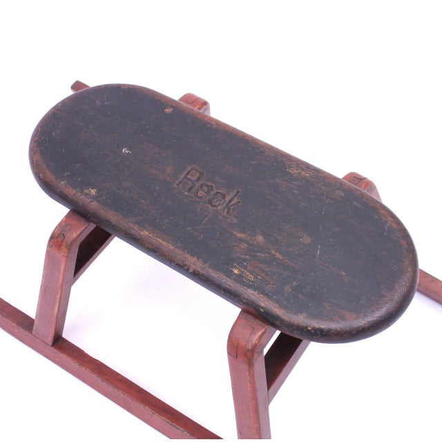 Vintage Wooden Sled, 1940s For Sale - Image 12 of 17