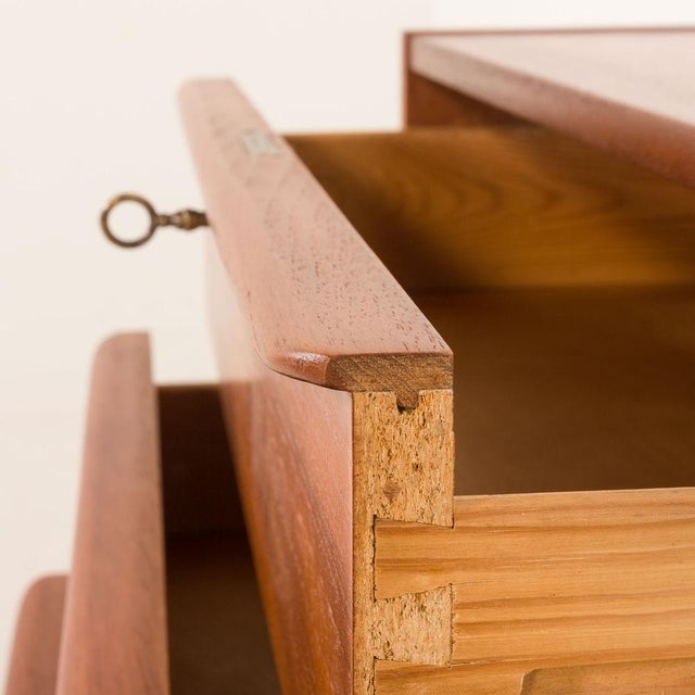Danish Teak Chest of Drawers, 1970s For Sale - Image 9 of 13