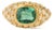 VRJewels 1930s Vinatge Inspired 18k Gold Emerald Diamond Bombe Ring Size 5.5 For Sale
