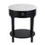Ellen 18.25 in. W Oval Marble and Wood 1 Drawer Nightstand, Black For Sale In Chicago - Image 6 of 11