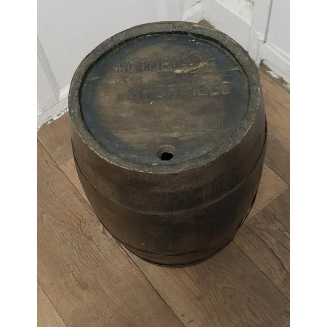 Wood 19th Century Sheffield Oak Brewery Barrel For Sale - Image 7 of 10