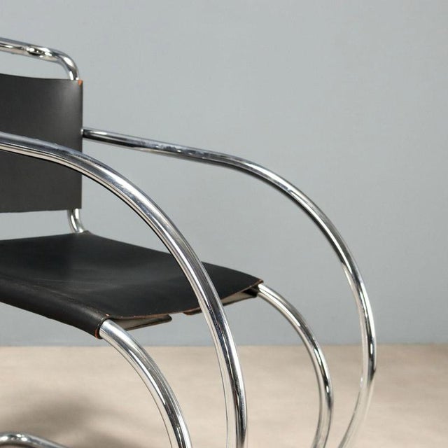 Late 20th Century Vintage MR 20 Armchair by Mies Van Der Rohe, 1970s For Sale - Image 5 of 9