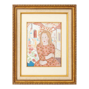 Bela Kadar Portrait of a Girl Gouache on Paper