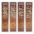 4 Pcs Chinese Brown Stain Lotus Pond Ducks Fishes Wood Panel Floor Screen For Sale