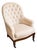 Napoleon III Cabriolet Armchair in Mahogany and Buttoned Fabric, 1800s For Sale