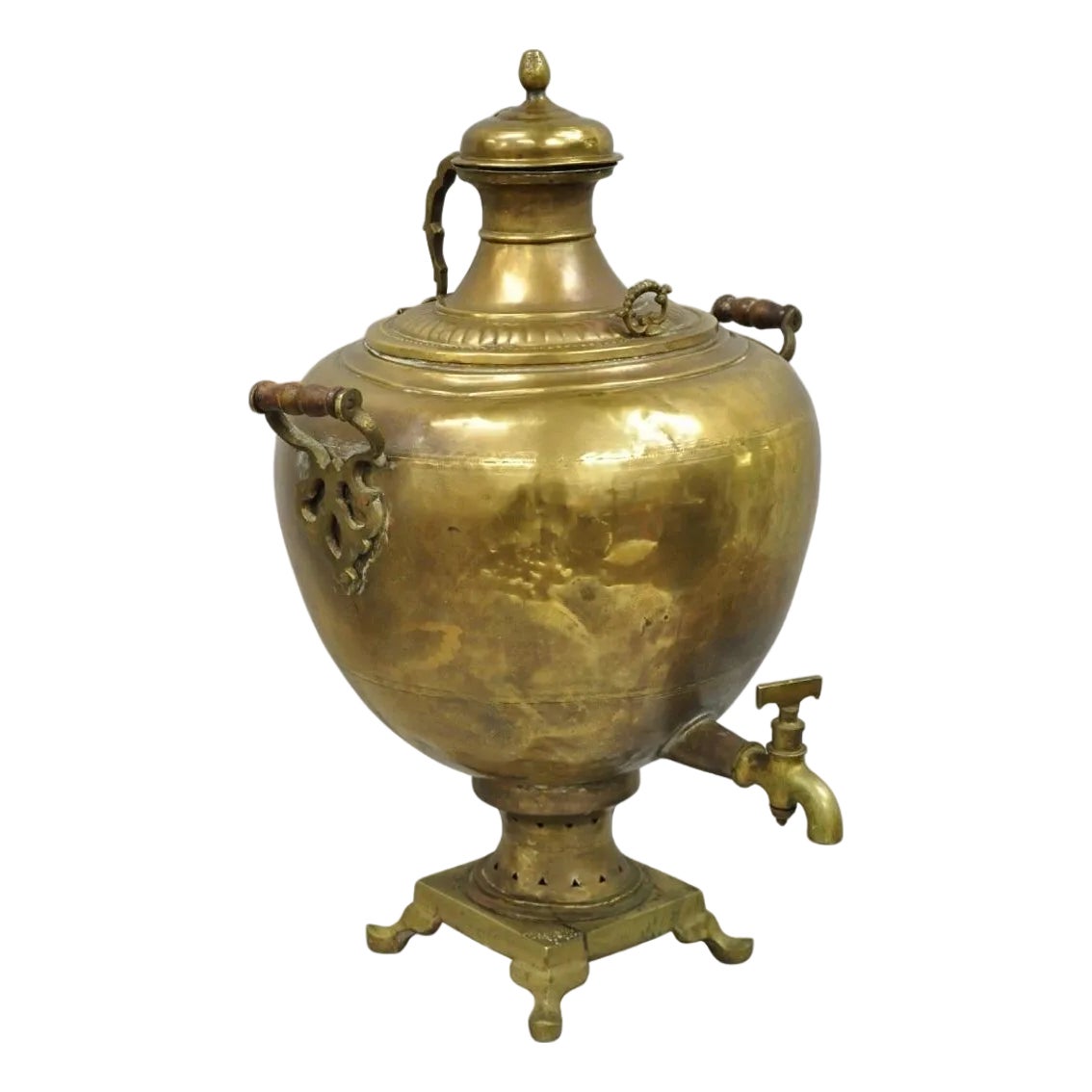 Antique Middle Eastern Moroccan Giant Brass Bulbous Samovar With ...