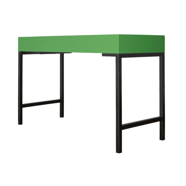 Maple Writing Desk - Bright Green For Sale In West Palm - Image 6 of 8