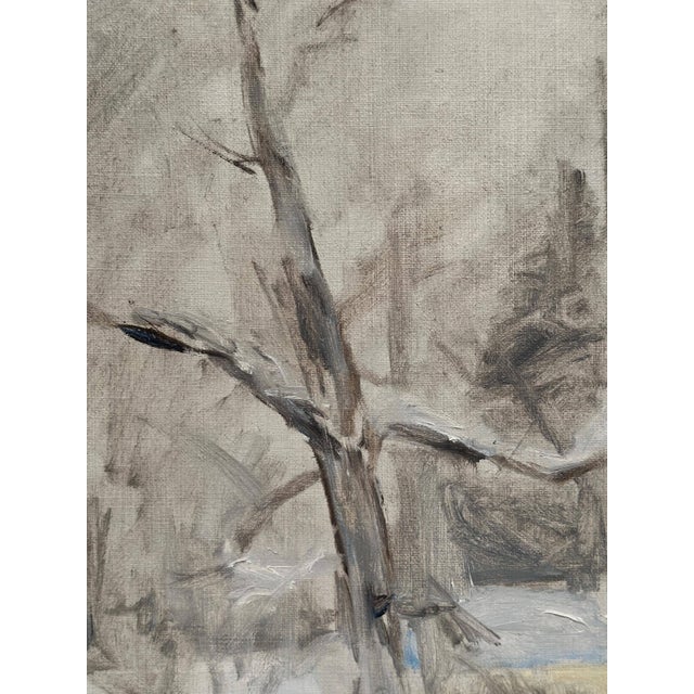 Kj. Shemlot, Winter Trees, 1980, Oil Painting on Canvas, Framed For Sale - Image 4 of 14