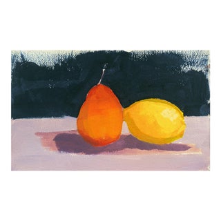 'Still Life of Lemon and Pear' by Elana Ryznar For Sale