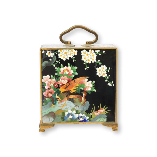 Art Deco Japanese Kyoto Cloisonné Enamel Kodansu Cabinet For Sale - Image 3 of 8