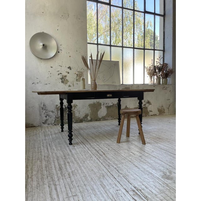 Oval Pine Farm Table with Extensions, 1950s For Sale - Image 12 of 18