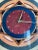 Wood 80s Valentino Italian Postmodern Inlaid Wood Marquetry Wall Clock Memphis Design Era For Sale - Image 7 of 12