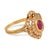 1980s French Vintage Ruby Diamond 18k Yellow Gold Ring, Size 6.25 For Sale - Image 5 of 7
