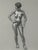 "Standing Figure" Nude in Charcoal and Color Pencil on Paper Beautiful modern figure drawing of a nude woman by Bay Area...