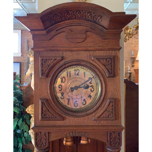 19th Century Gustav Becker Grandfather Clock Chairish