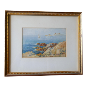 Beautiful Reproduction of Sarkis Erganian Painting "Seaside" by E. Robert