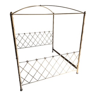 Vintage Hollywood Regency Iron Canopy Bed For Sale